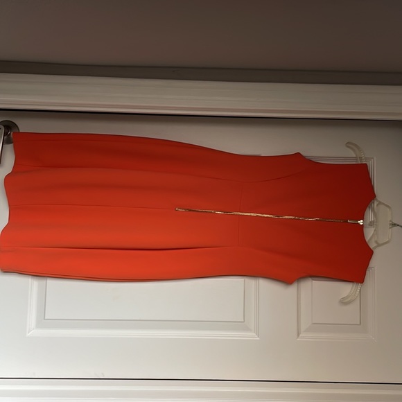 Calvin Klein Sleeveless Sheath Dress orange size 2 - Picture 3 of 6